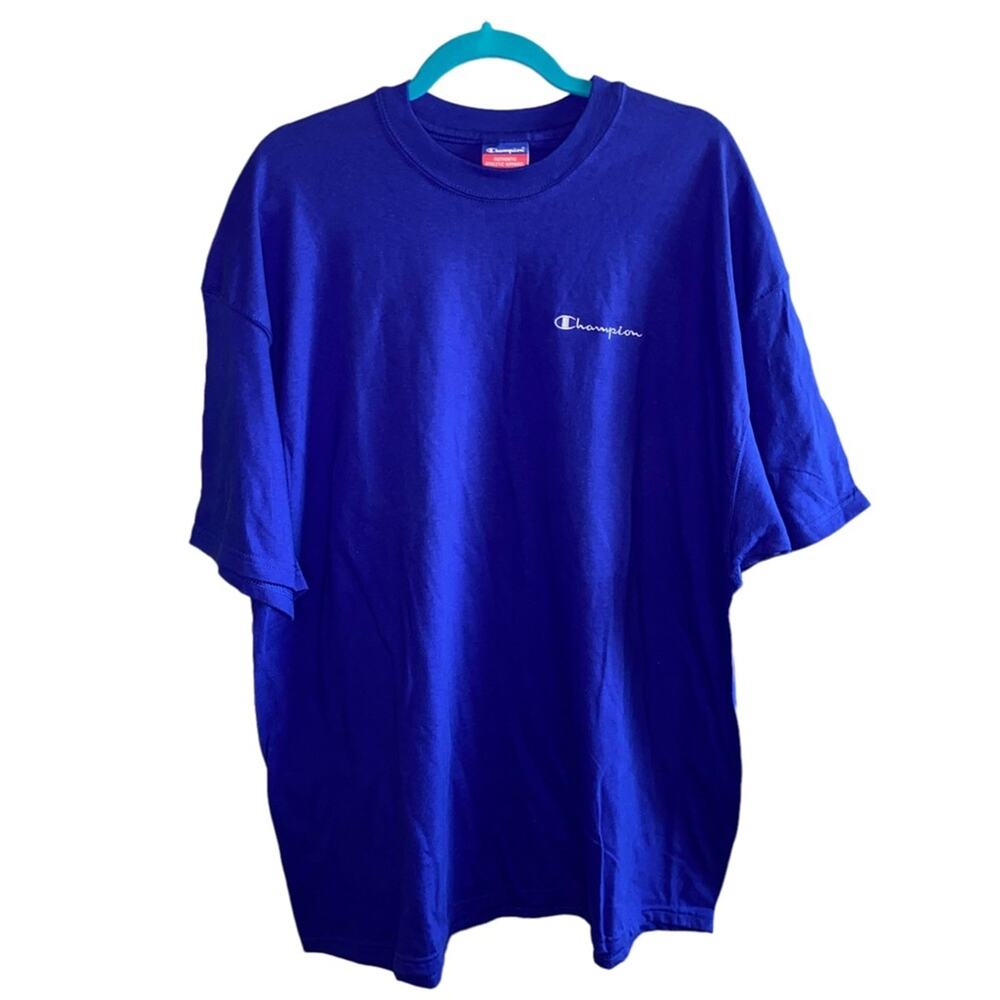 Vintage Champion T-Shirt XL Blue Classic Streetwear Unisex Tee